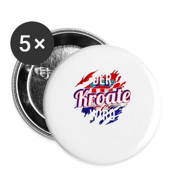 Der Kroate wird 20 Jahre alt Geburtstag Nostalgie - Buttons groß 56 mm (5er Pack) - Weiß - Vorne