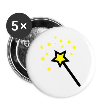 zauberstab - Buttons groß 56 mm (5er Pack) - Weiß - Vorne