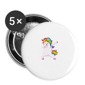 mamacorn mama unciorn - Lot de 5 grands badges (56 mm) - blanc - Devant