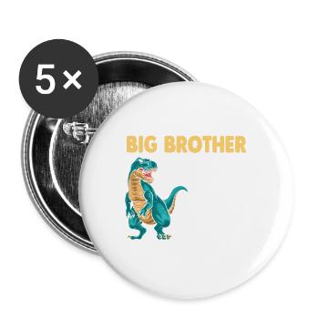 I am the big brother - Buttons large 2.2''/56 mm (5-pack) - white - Front