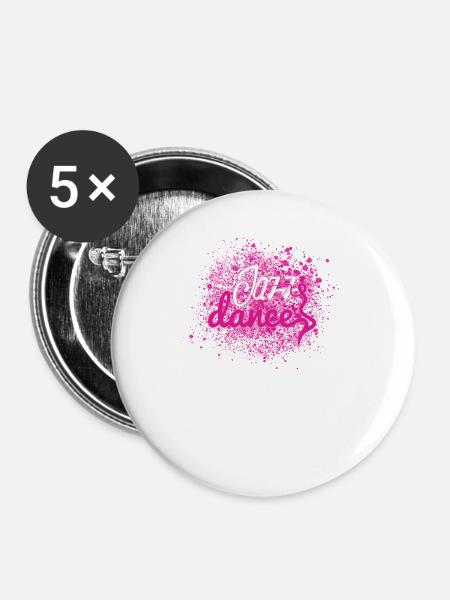 Jazz Dance - Buttons groß 56 mm (5er Pack) - Weiß