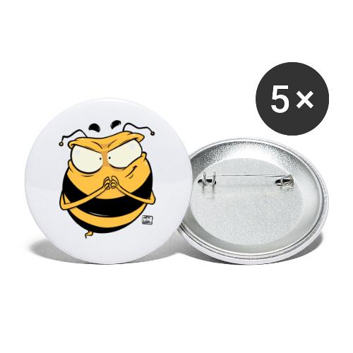 Biene fies - Buttons groß 56 mm (5er Pack)