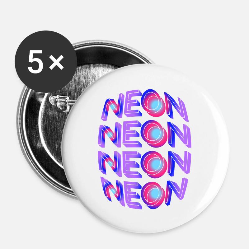 neon - Buttons large 2.2''/56 mm (5-pack) - white