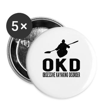 KAYAKING / KAYAK : obsessive Kayaking Disorder - Buttons large 2.2''/56 mm (5-pack) - white - Front
