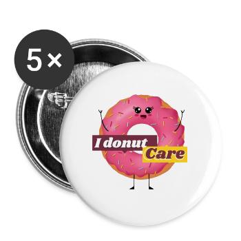 I donut care - Buttons groß 56 mm (5er Pack) - Weiß - Vorne
