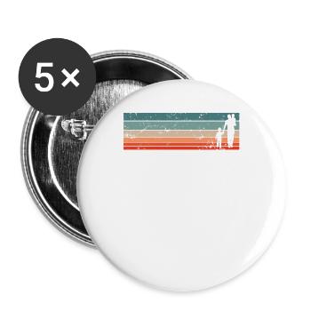 Best Dad Ever Father's Day Dad Gift - Buttons large 2.2''/56 mm (5-pack) - white - Front