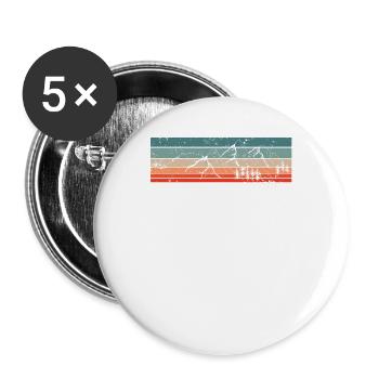 Adventure Mountains Hiking Retro Vintage - Buttons large 2.2''/56 mm (5-pack) - white - Front
