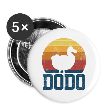 Dodo Birds Birdwatcher Vintage - Buttons large 2.2''/56 mm (5-pack) - white - Front