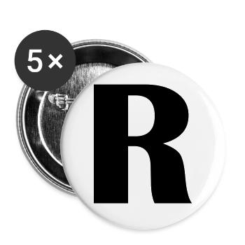 R - Buttons large 2.2''/56 mm (5-pack) - white - Front