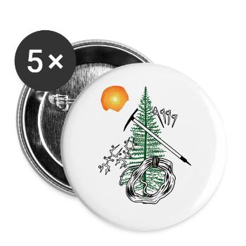 Mountaineers Carabiners Burlap Abseil Summit - Buttons large 2.2''/56 mm (5-pack) - white - Front