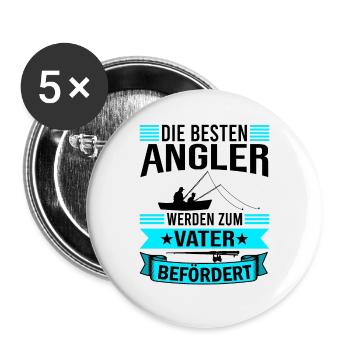 Angel Papa Vater - Buttons groß 56 mm (5er Pack) - Weiß - Vorne