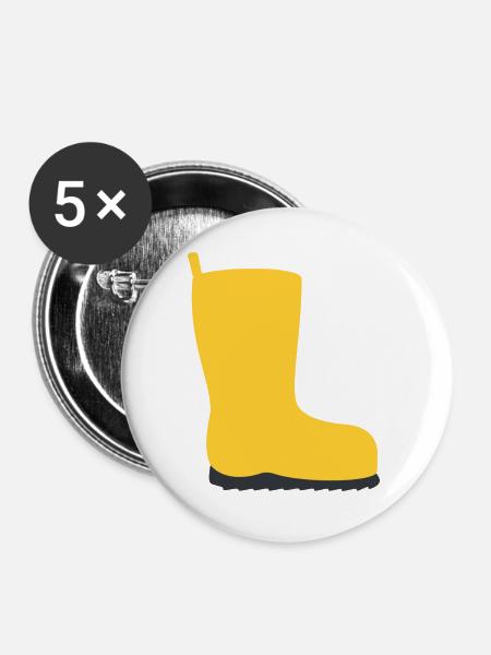 Gummistiefel - Buttons groß 56 mm (5er Pack) - Weiß