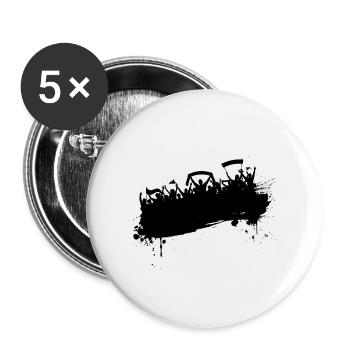 Soccer Fan Ultras Family Like Sporty Team Goal - Buttons groß 56 mm (5er Pack) - Weiß - Vorne