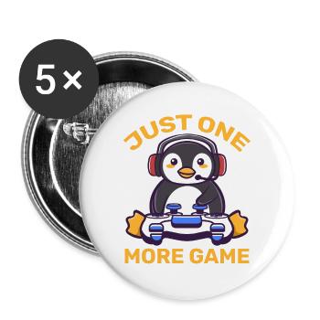 Just another game Penguin Gaming Kawaii Gamer - Buttons large 2.2''/56 mm (5-pack) - white - Front