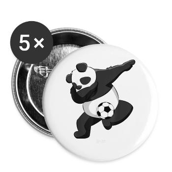 Panda Cool Dabbing Football - Buttons large 2.2''/56 mm (5-pack) - white - Front
