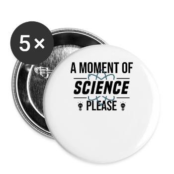 Electron Science Student University Physics - Buttons large 2.2''/56 mm (5-pack) - white - Front