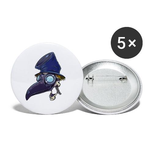 Plague Doctor Skull - Buttons large 2.2''/56 mm (5-pack)
