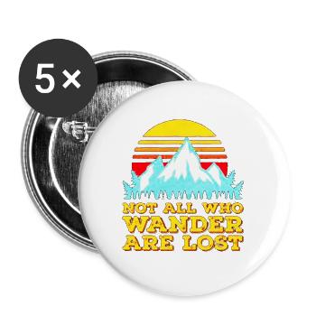 Randonner Woman Randonnée - Lot de 5 grands badges (56 mm) - blanc - Devant