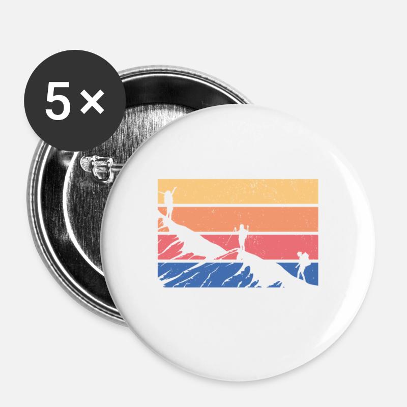 Wander Woman Hiking - Buttons large 2.2''/56 mm (5-pack) - white