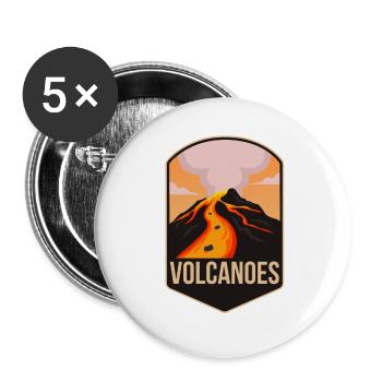Vulkan - Buttons groß 56 mm (5er Pack) - Weiß - Vorne