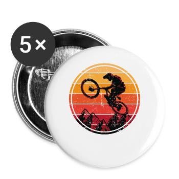 Cycling – I Do My Own Extreme Sports Stunts - Buttons large 2.2''/56 mm (5-pack) - white - Front
