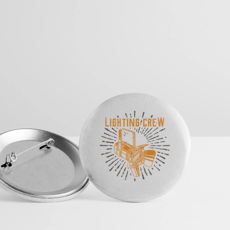 LIGHTING CREW Éclairageur éclairage technicien Lot de 5 grands badges (56 mm)
