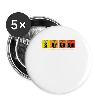 Sarcasm Primary Elements Of Humor Joke - Buttons large 2.2''/56 mm (5-pack) - white - Front