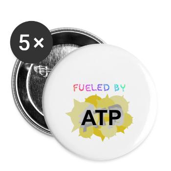 Biologie Lehrer Geschenk - Buttons groß 56 mm (5er Pack) - Weiß - Vorne