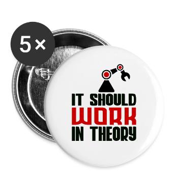 Robotics Machine Learning Robotics Engineering - Buttons groß 56 mm (5er Pack) - Weiß - Vorne