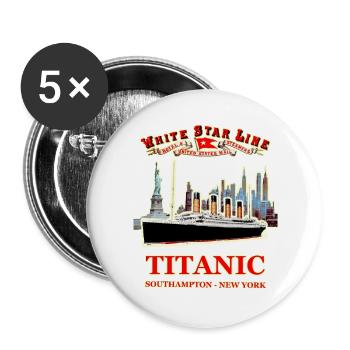 DER GEIST DER TITANIC IN NEW YORK RUNEMBERG Adagp © - Buttons groß 56 mm (5er Pack) - Weiß - Vorne