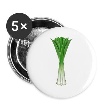 Leek Vegetable Harvest Garden Leek Onions Kitchen - Buttons large 2.2''/56 mm (5-pack) - white - Front