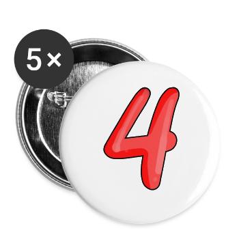 4 - Lot de 5 grands badges (56 mm) - blanc - Devant