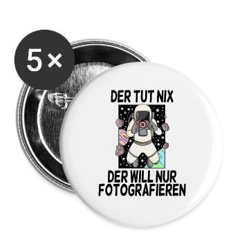 Fotograf Astronaut Fotograf Fotografie - Buttons groß 56 mm (5er Pack) - Weiß - Vorne