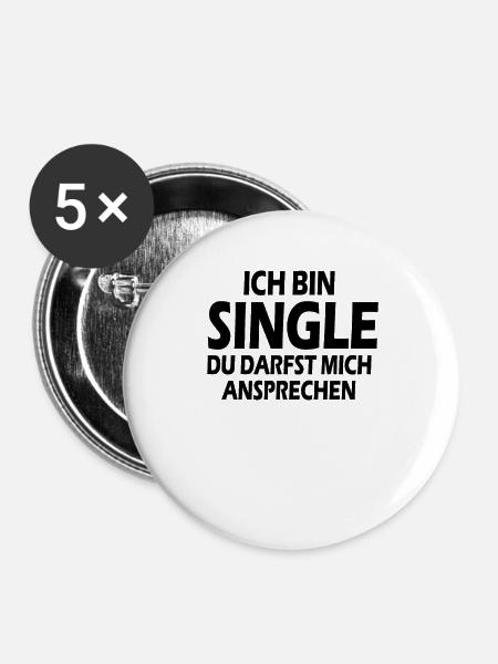 Single - Buttons groß 56 mm (5er Pack) - Weiß