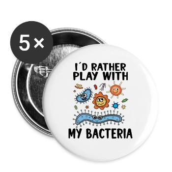 Microbiologist Microbiology Lab Staph Gift Idea - Buttons large 2.2''/56 mm (5-pack) - white - Front