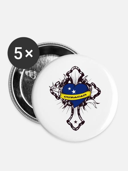 Curacao - Buttons groß 56 mm (5er Pack) - Weiß