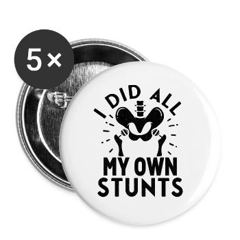 Hip Replacement Hip Surgery Post-OP Rehab Gift - Buttons large 2.2''/56 mm (5-pack) - white - Front