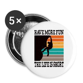 Climbing Climbing Sayings Climbers Climbing - Buttons large 2.2''/56 mm (5-pack) - white - Front