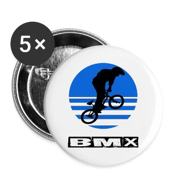 BMX - Buttons groß 56 mm (5er Pack) - Weiß - Vorne