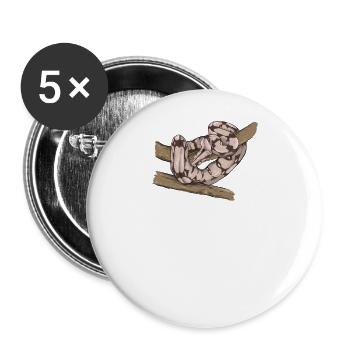 Boa Constrictor I Abgottschlange motif pour - Lot de 5 grands badges (56 mm) - blanc - Devant