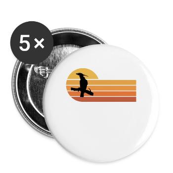 Hoopoe bird nature protection - Buttons large 2.2''/56 mm (5-pack) - white - Front