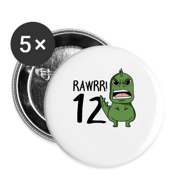 12th birthday - 12 years old - I'm 12 - Buttons large 2.2''/56 mm (5-pack) - white - Front