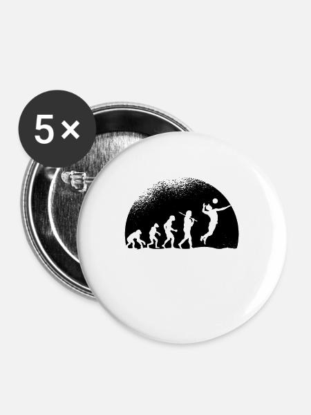 Evolution Volleyball - Buttons groß 56 mm (5er Pack) - Weiß