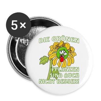 DIE GRÜNEN AUCH NICHT BESSER - Buttons groß 56 mm (5er Pack) - Weiß - Vorne