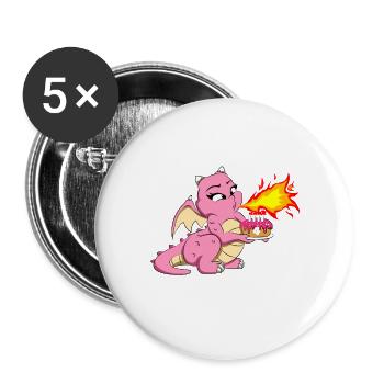 JE SUIS DÉJÀ 4 4 anniversaire fille 4 ans - Lot de 5 grands badges (56 mm) - blanc - Devant