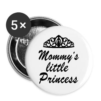Mommy's little Princess - Buttons large 2.2''/56 mm (5-pack) - white - Front