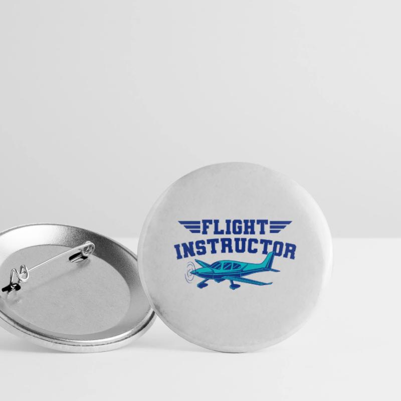 Flight Instructor Flight Instructor Pilot Instructor Buttons large 2.2''/56 mm (5-pack)
