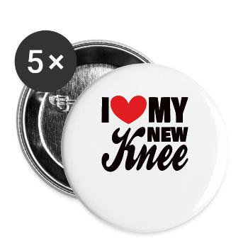 KNEE REPLACEMENT SURGERY Gift Idea - Lot de 5 grands badges (56 mm) - blanc - Devant