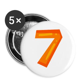 7 - Lot de 5 grands badges (56 mm) - blanc - Devant