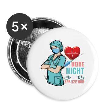 Ausbildung Medizinische Fachangestellte MFA - Buttons groß 56 mm (5er Pack) - Weiß - Vorne